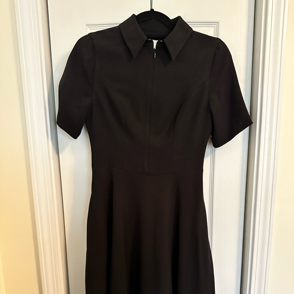 Dress the Population Black Midi Dress with Peter Pan Collar